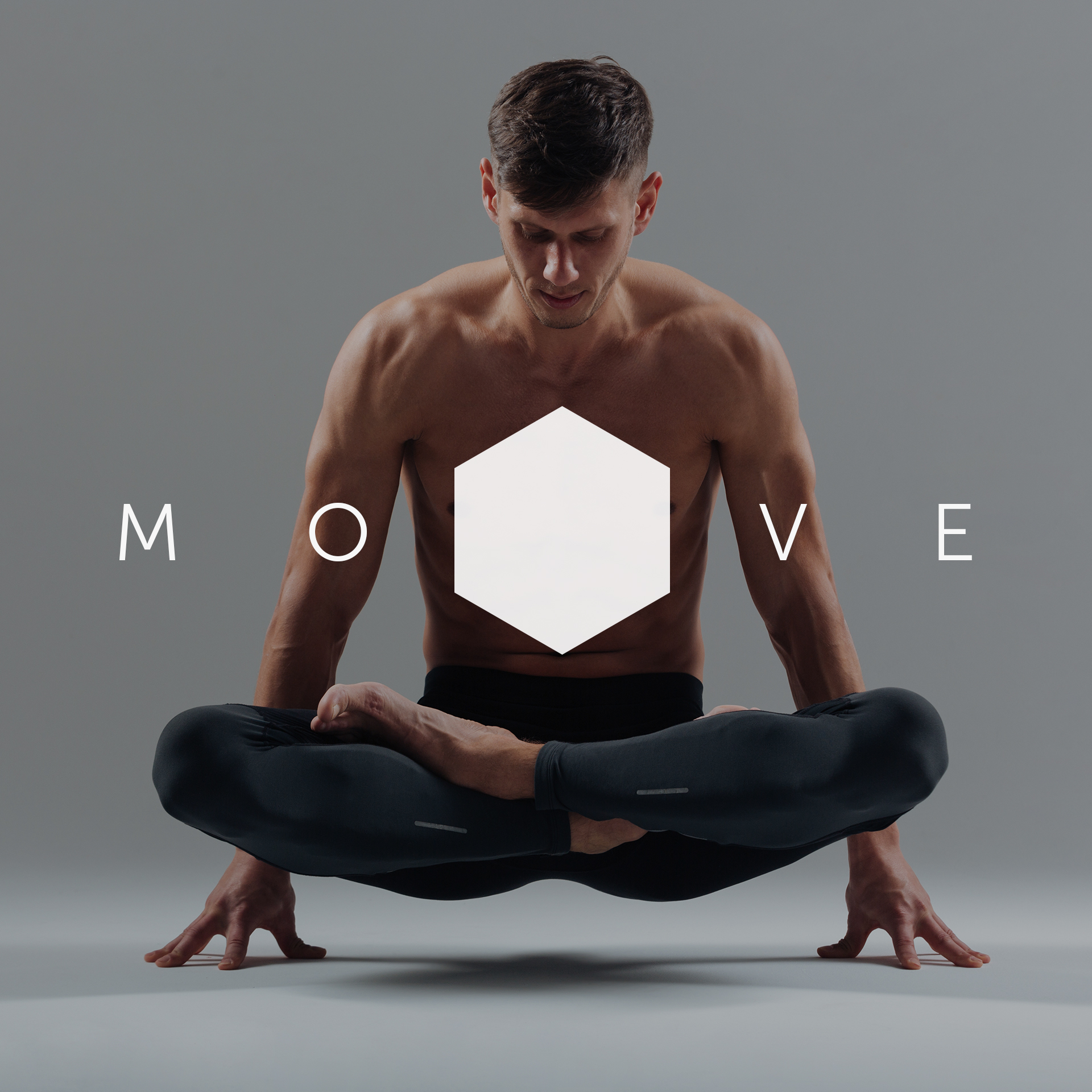 Man doing yoga.