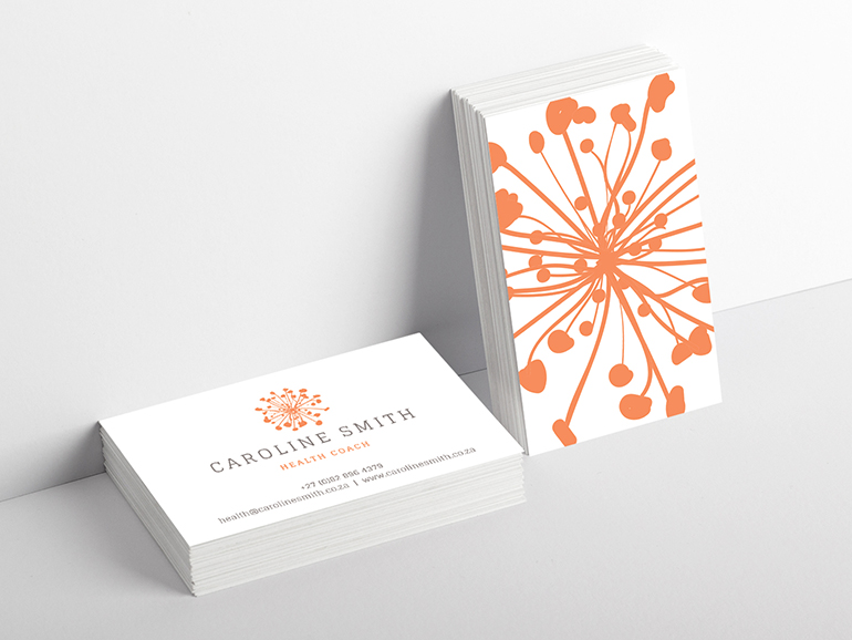 Caroline Smith Health Coach: business cards