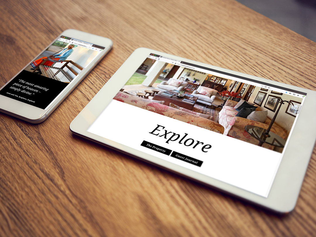 Elephant House website shown on a tablet and smartphone.