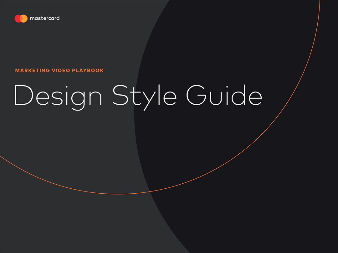 Mastercard Design Style Guide cover