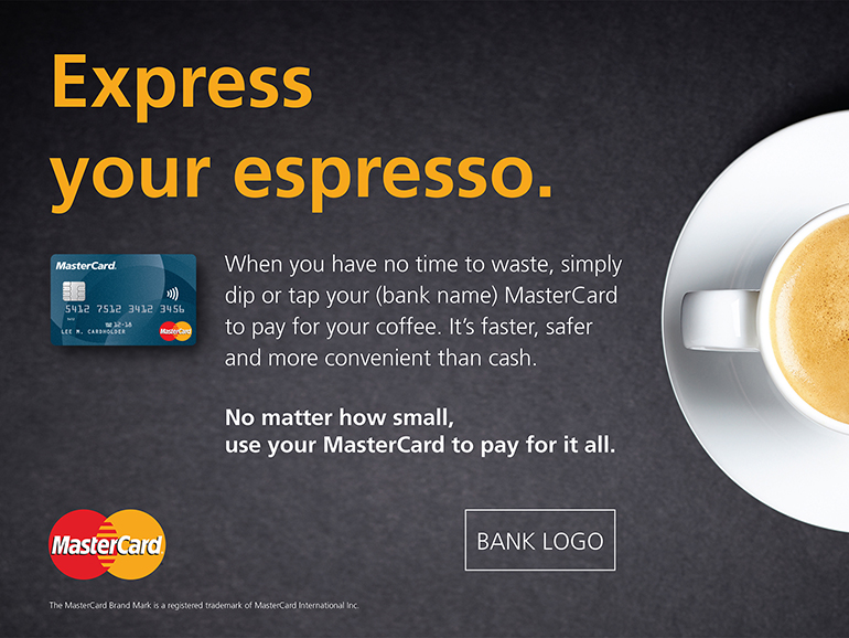 MasterCard Everyday campaign: visual of an espresso cup