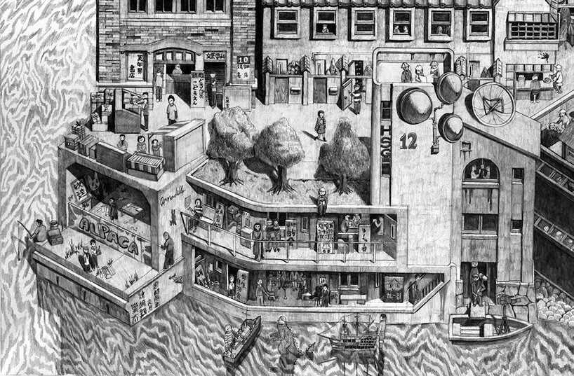 A drawing by Japanese artist, Yota Tsukino